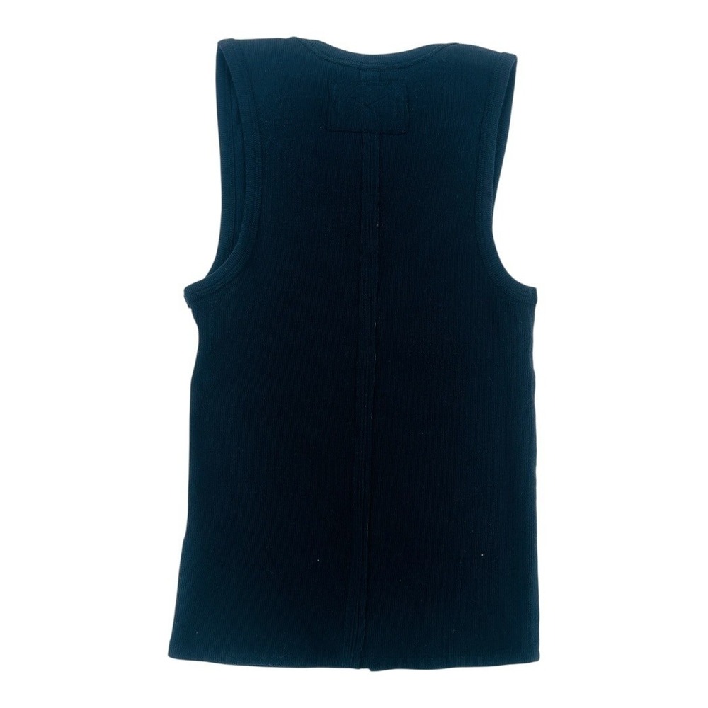 Free People We The Free Ribbed Deep V Tank Top Black Size S NWOT - Picture 2 of 9